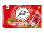 Škatla Bon Gelati Strawberry Push Up Lollies, 6 kosov, z oznako Vegan.