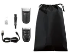 Cien Beauty strižnik za lase in brado z dodatki: olje, krtača, USB kabel in vrečke.