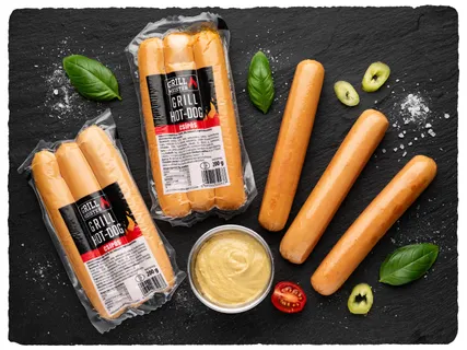 Grill hot dog virsli