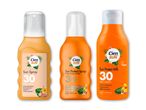 Tre Cien Solcreme sprayflasker med SPF 20 og 30.