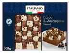 Italimo cacao en mascarpone dessert, Italiaanse stijl.