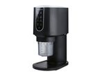 Black ice cream maker with a control panel for various frozen desserts like ice cream, sorbet, gelato, and milkshakes.