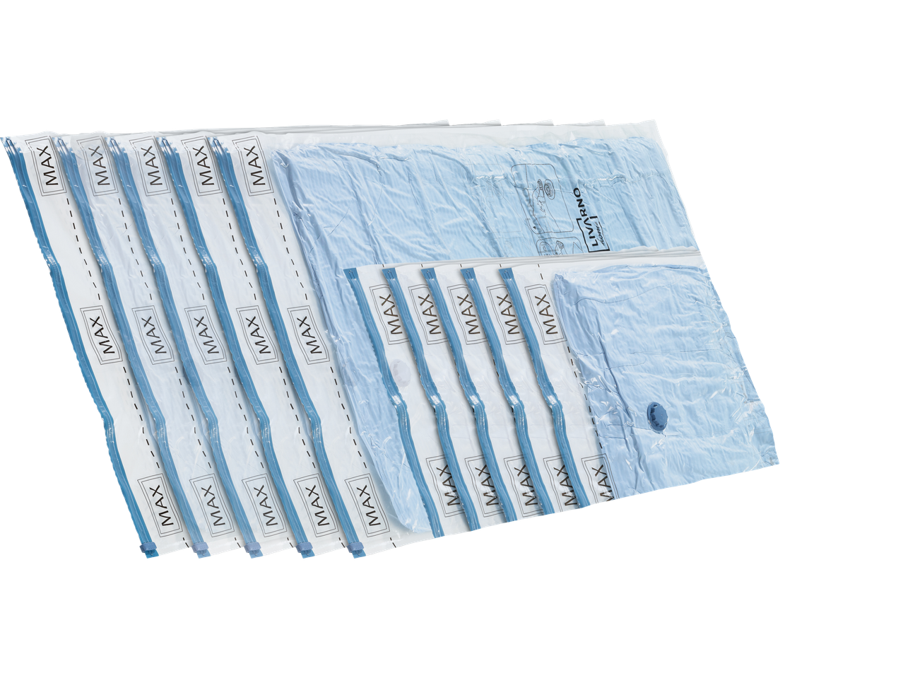 Livarno Lux MAX vakuuma maisiņi apģērbam.