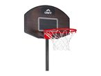 Spalding mini basketball hoop with red rim.
