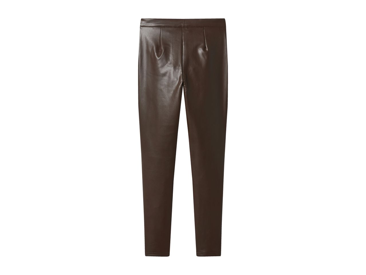 Brown faux leather leggings