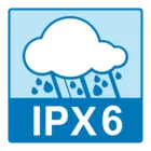IPX6 vízállósági jelölés.