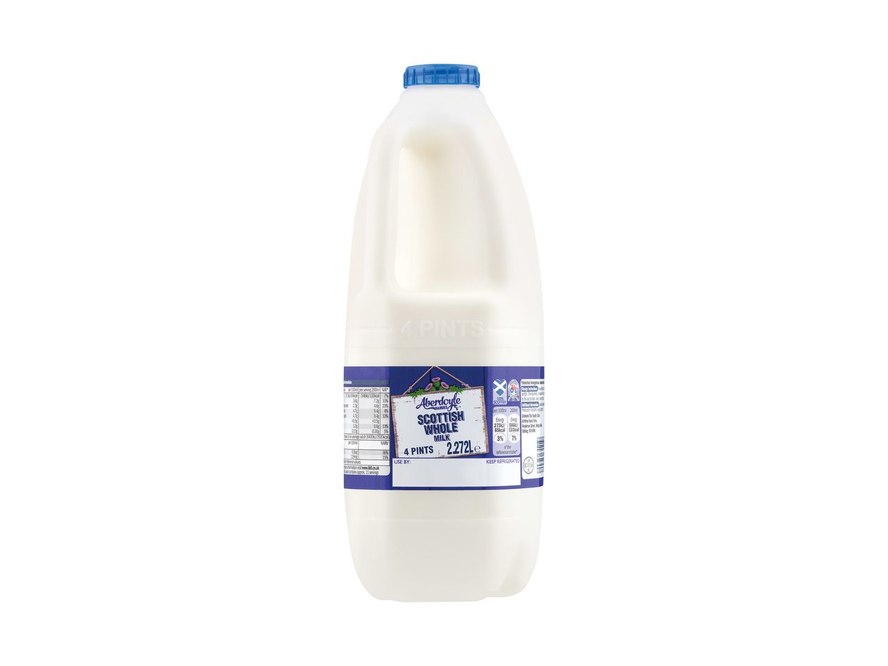 Go to full screen view: Aberdoyle Dairies Scottish Whole Milk - Image 1