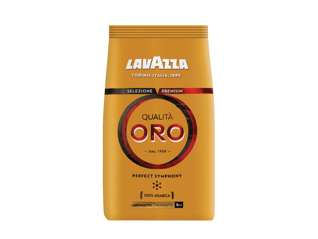 Lavazza Oro skrudintos kavos pakuotė.