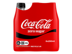 Krimpverpakking met zes flesjes suikervrije cola van 250 ml.