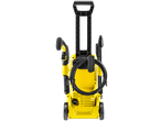 Kärcher 1600W Pressure Washer, yellow and black, with hose and spray gun.