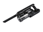 A black cordless handheld vacuum cleaner is shown in a studio shot.