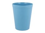 A light blue plastic tumbler.