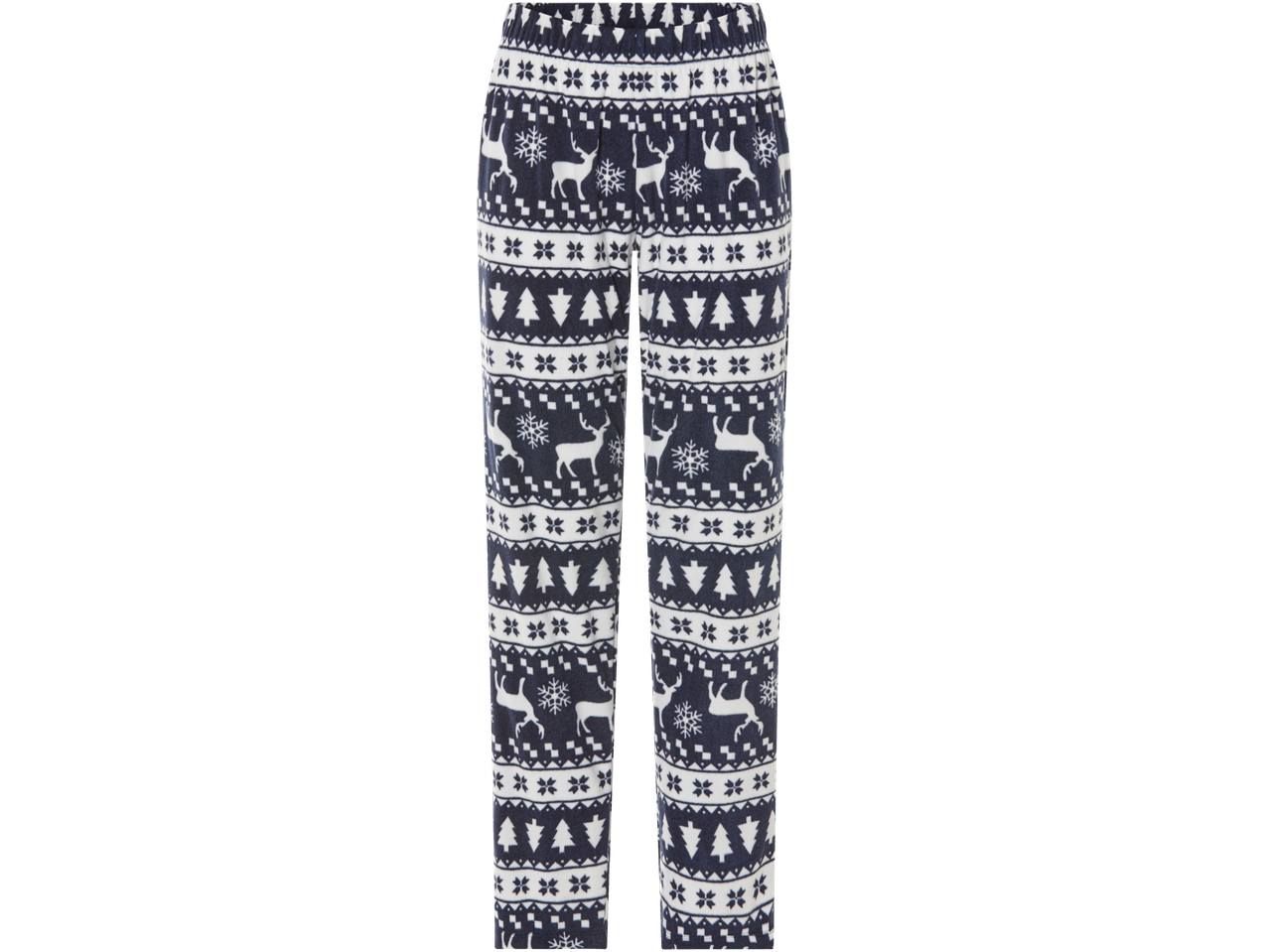 esmara® moteriškos pižamos kelnės su šventiniu elnių ir snaigių raštu.