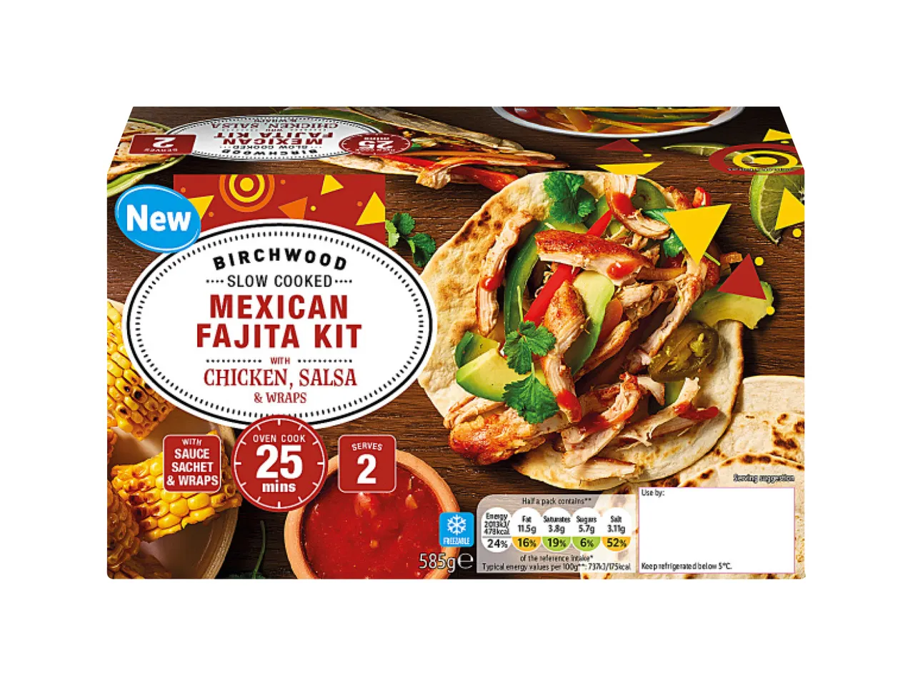 Waitrose Mexican Fajita Kit:  A complete fajita meal kit with tortillas, fillings, and sauces.