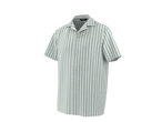 Men's short-sleeved striped shirt in light green and white