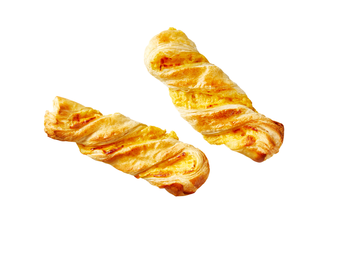 Du kepiniai su įdaru, auksinės spalvos, plaukioja juodame fone.