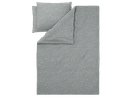 LIVARNO home Renforcé Duvet Cover Set with a light green floral pattern.