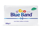 Een pak margarine van 500g met de tekst '100% plantaardig' en 'voor koken, bakken en braden'.