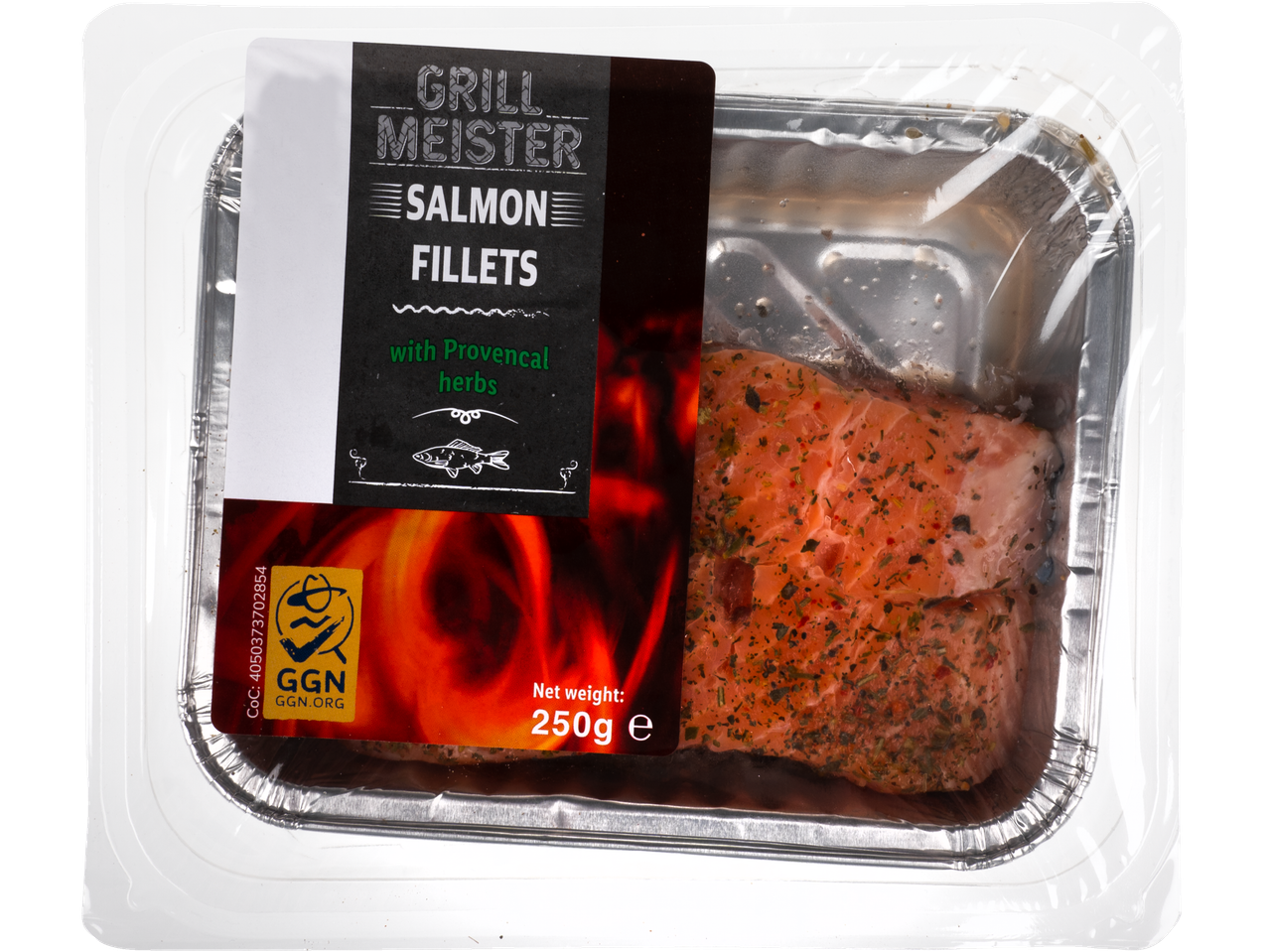 Fileuri de somon Grill Meister cu ierburi provențale, 250g.