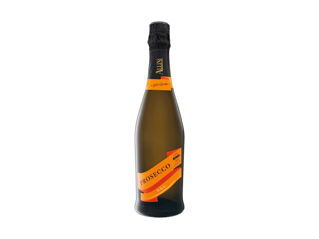Flasche Allini Prosecco Gold Quality.