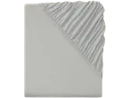 Light grey fitted sheet.