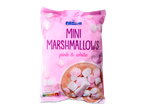 Belbake mini marshmallows, roze en wit, in warme chocolademelk.