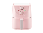 En kompakt airfryer i rosa.