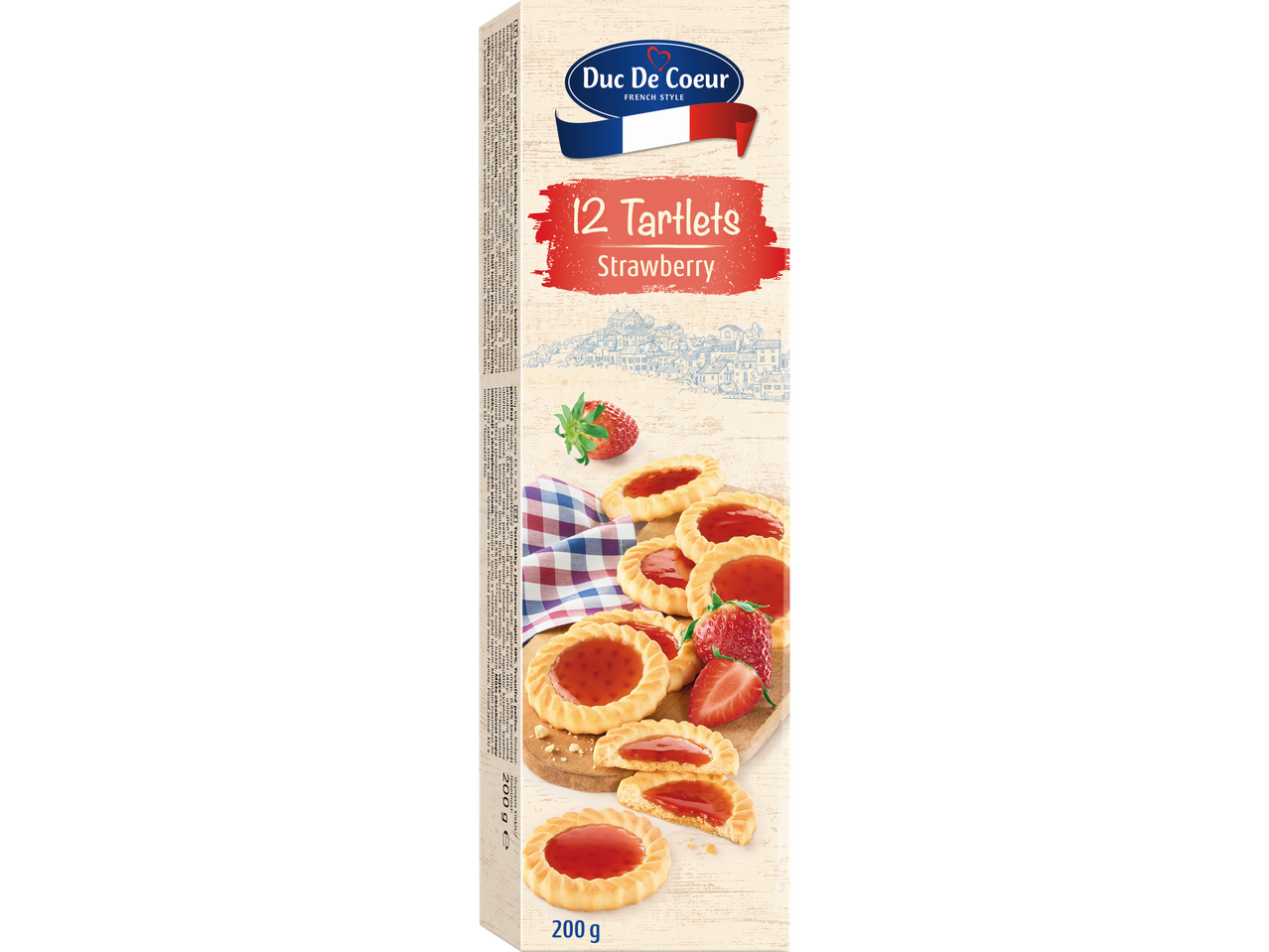 Tartine cu căpșuni Duc De Coeur, 12 bucăți.