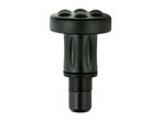 Black massage head with four rounded protrusions for percussive massagers.