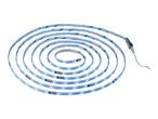 LED strip light with 3M adhesive backing, coiled on a white background.