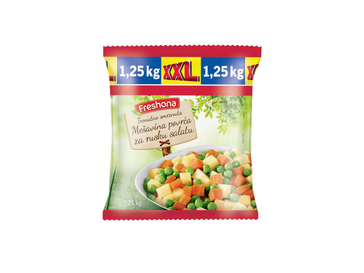 Freshona mešavina povrća za rusku salatu, 1,25 kg