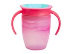 Munchkin Pink Miracle® 360° Trainer Cup with handles.