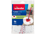 Vileda Turbo ONE Spin Mop Navulling, ideaal voor haar- en vuildeeltjesopname, met microvezelkracht.