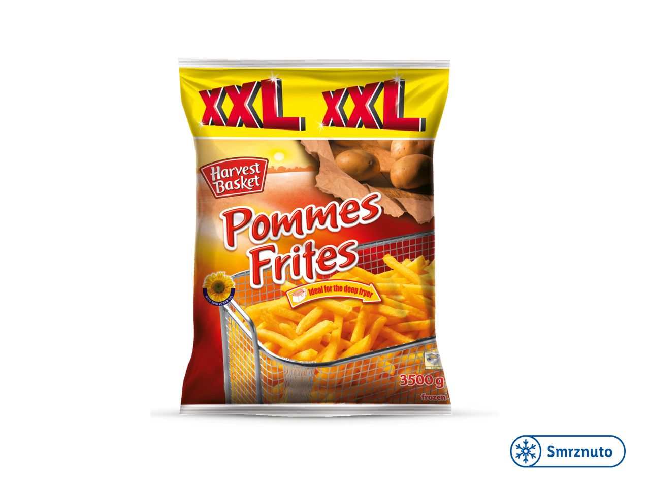 Vrećica XXL pomfrita Harvest Basket, idealna za duboko prženje.