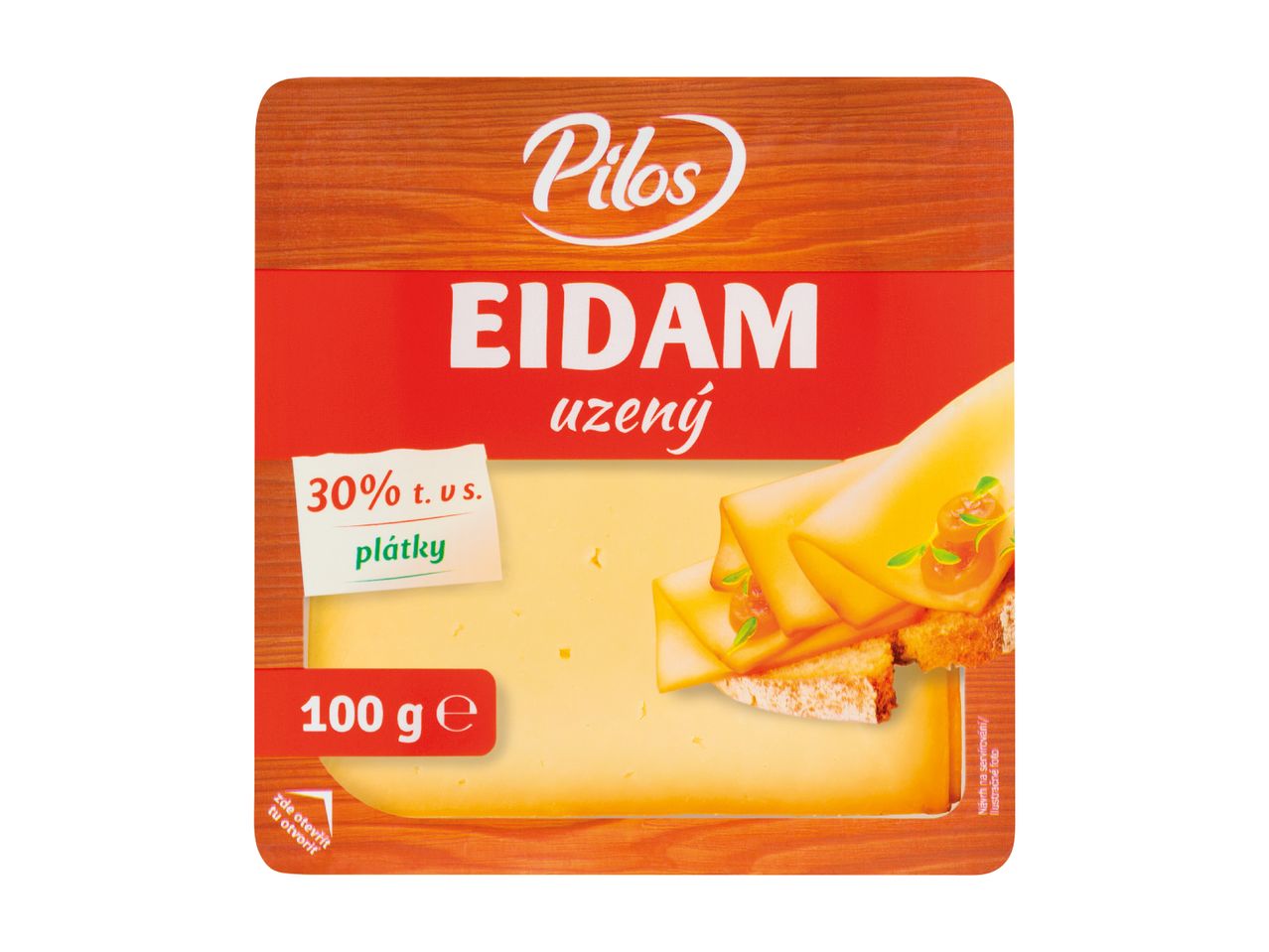 Pilost Eidam sýr, plátky, 100 g.