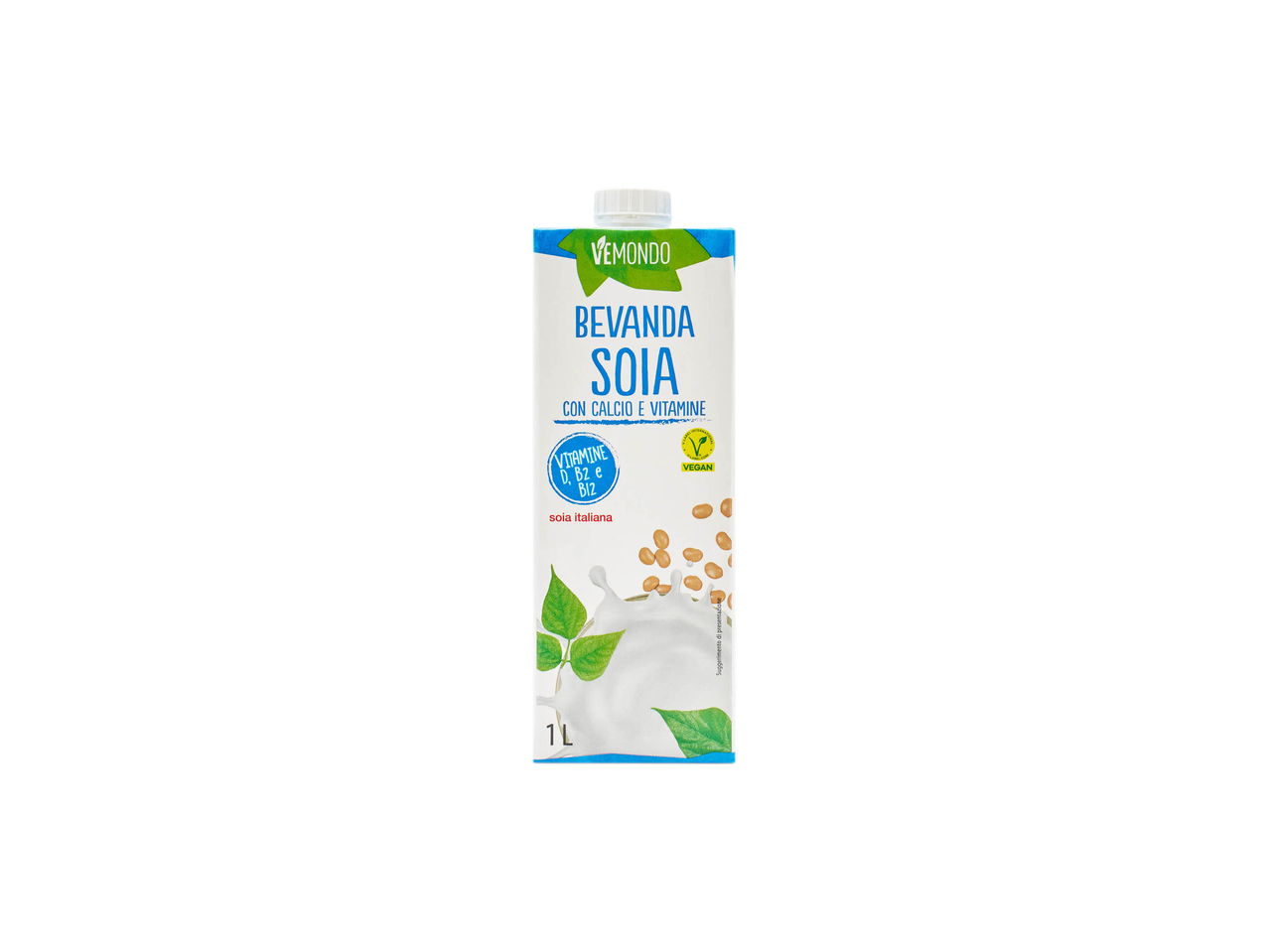 Bevanda soia con calcio e vitamine