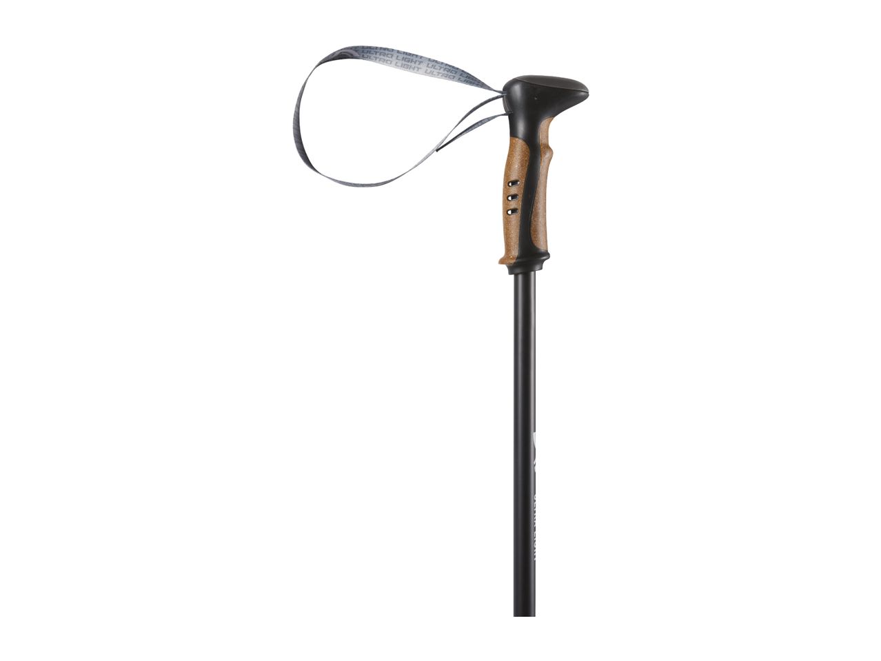 Black Diamond Ultra Light Trekking Pole with cork grip and adjustable strap.