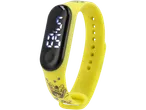 Montre digitale jaune en forme de bracelet avec un motif Pat' Patrouille.