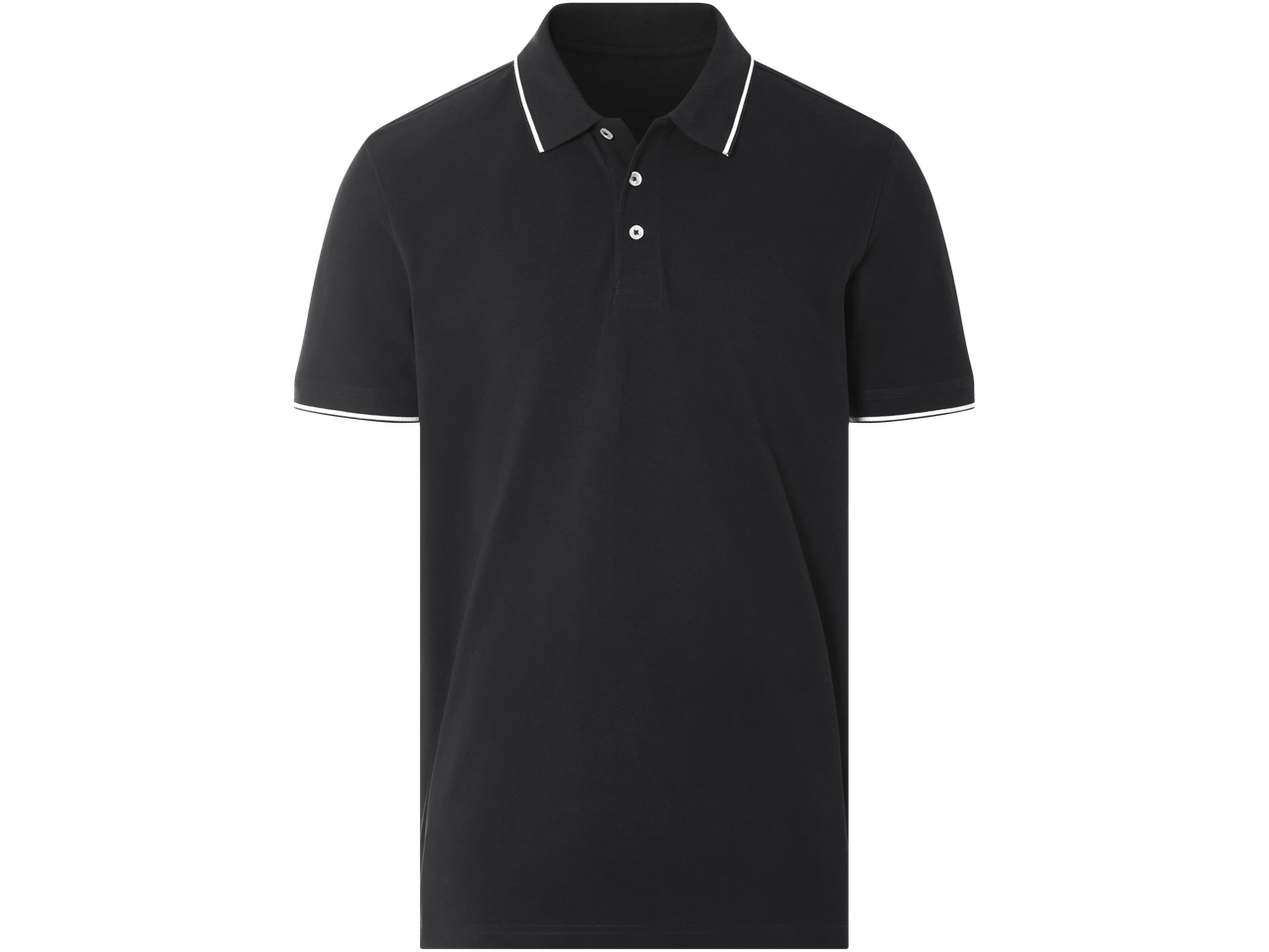 Crna polo majica s bijelim rubom