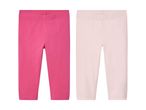 To par baby leggings i lyserød og pink.