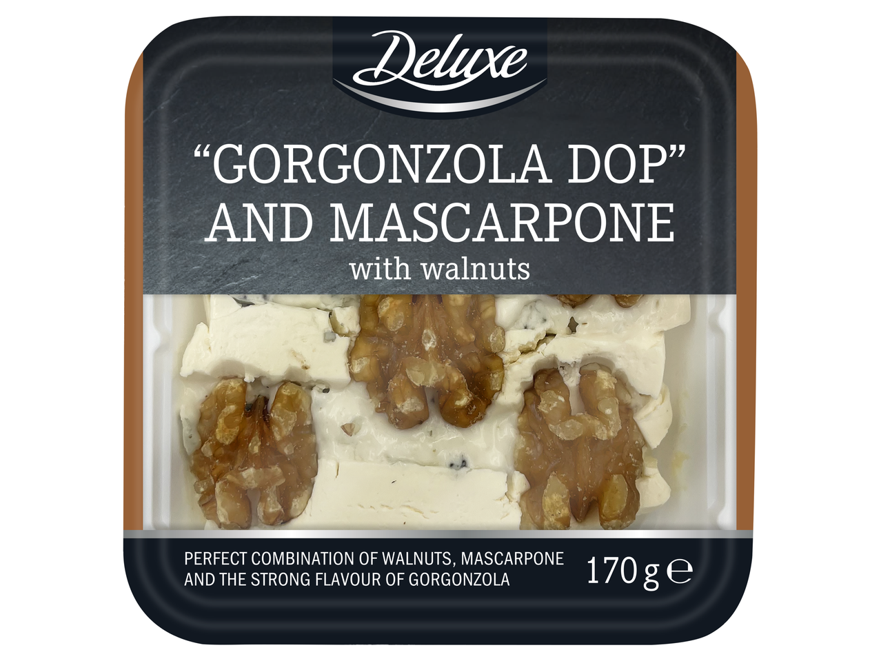Deluxe Gorgonzola DOP ir Maskarponė su graikiniais riešutais, 170g