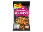 Maggi Magic Asia Stir-Fry Noodles Red Curry met kip en wokgroenten.