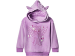 Dječja ljubičasta majica s kapuljačom i temom My Little Pony.