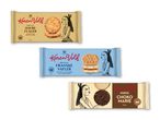 Karen Volf's pakker med havreflager, franske vaffelkager og mørke chokoladekiks.
