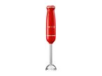 Red hand blender with silver details and the year 1973 printed on the front