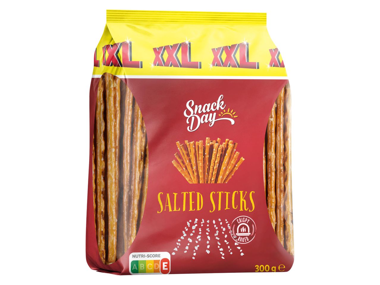 Sós rudacskák, Snack Days márkájú csomagolásban.