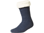 Esmara mājas zeķes, zilas, ar baltu pūkainu oderi un pretslīdes apakšu