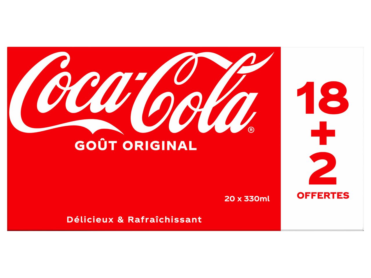 Coca-Cola Original, 20 x 330 ml, 18 + 2