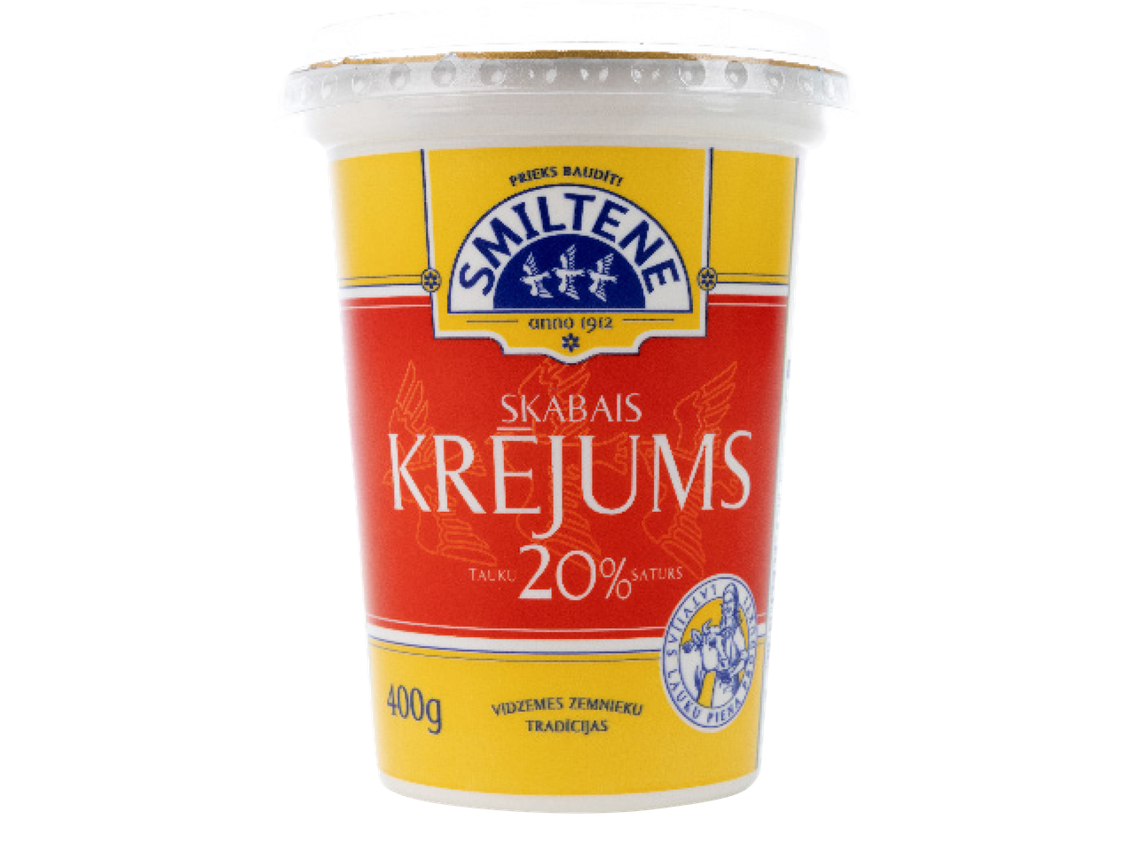 Smiltene hapukoor 20% rasvasisaldusega, 400 g