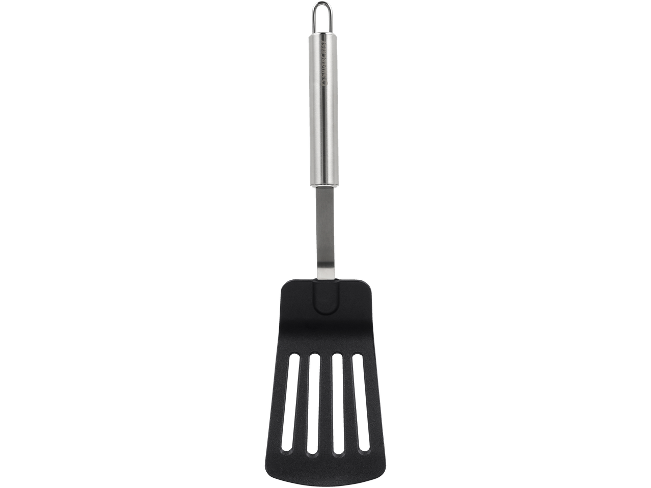 SilverCrest caurumota lāpstiņa ar melnu silikona galvu un nerūsējošā tērauda rokturi